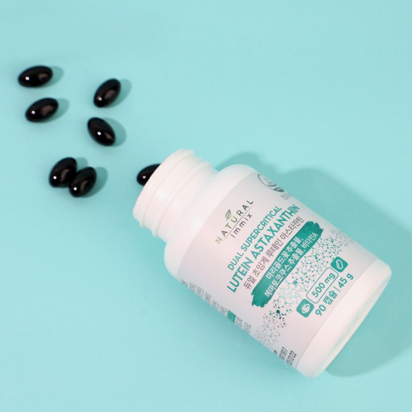 듀얼 초임계 루테인 아스타잔틴 빌베리 100mg (3개월분) 눈건강 90캡슐, 1개